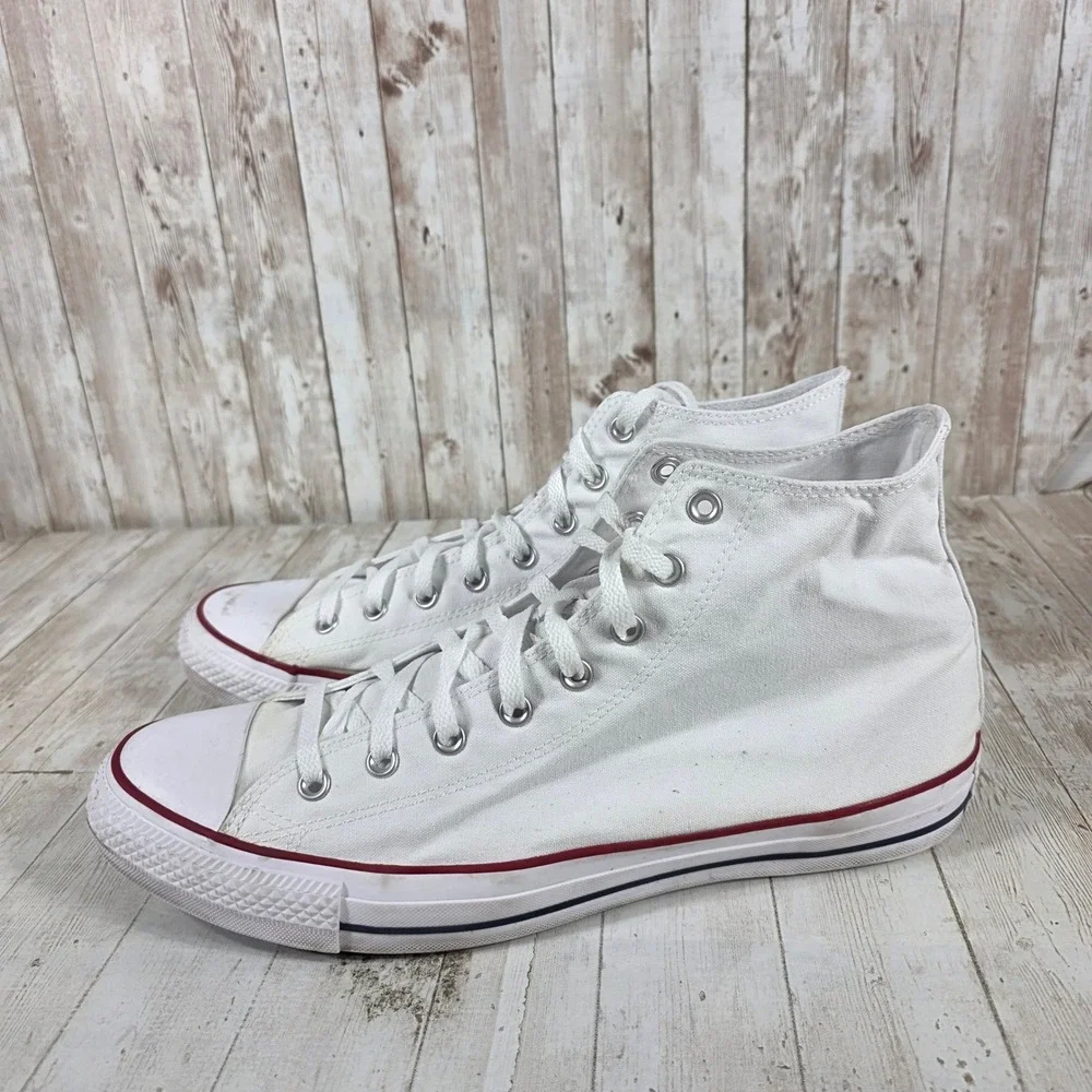 Converse Chuck Taylor All Star High Top White Canvas Sneakers M7650 Womens 16